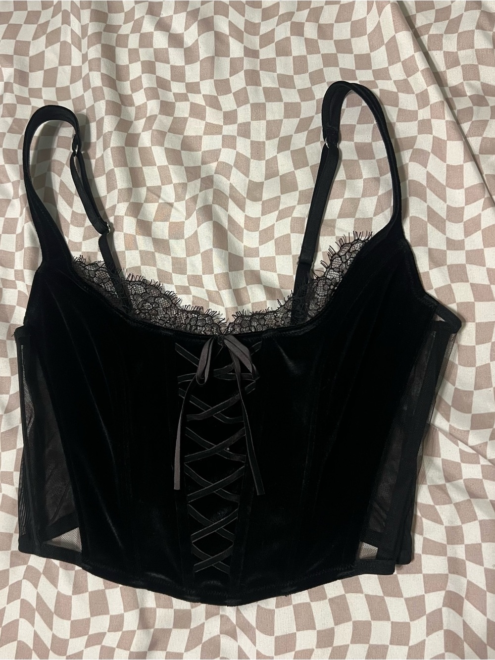 Victoria’s Secret velvet corset top